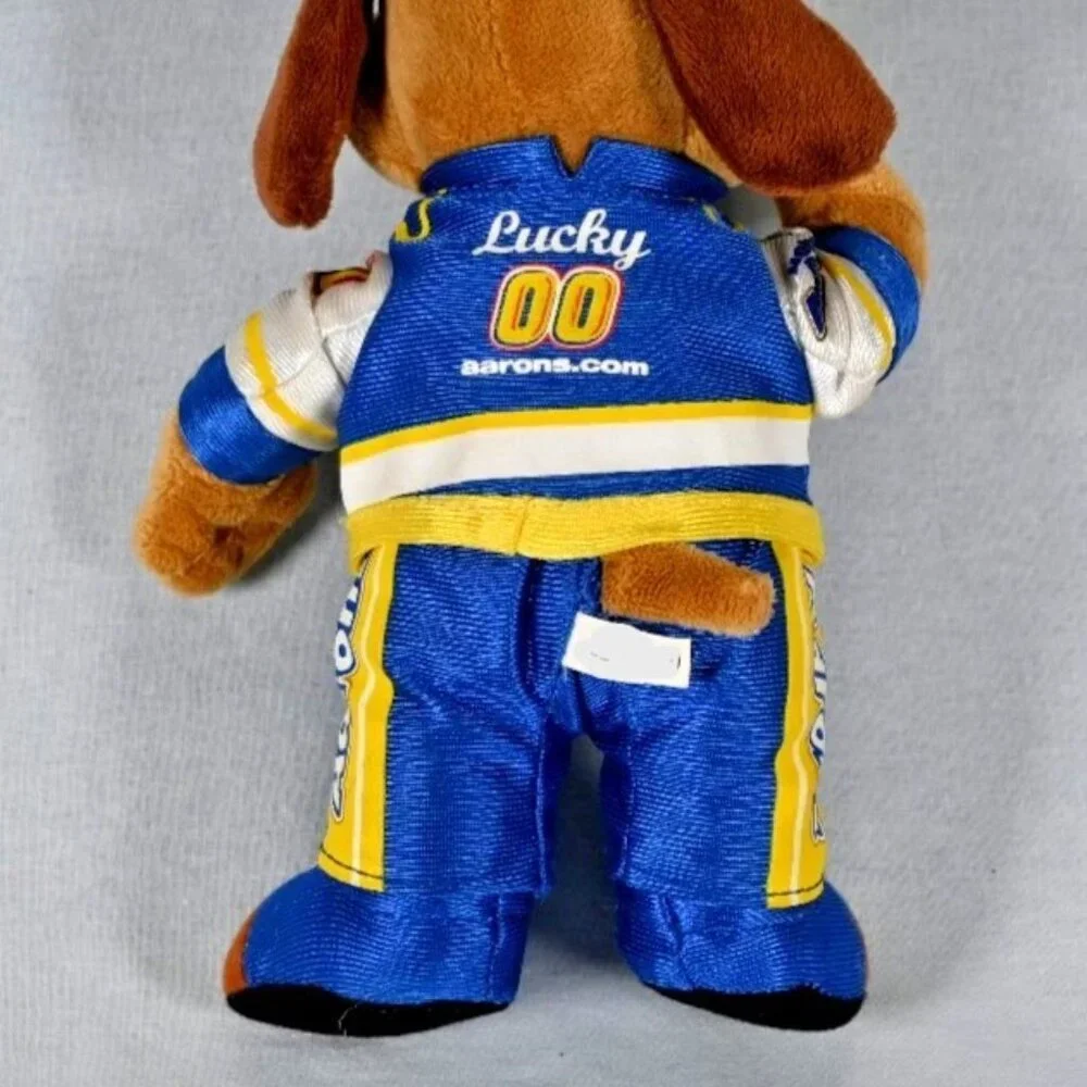 Aaron's Racing Lucky Dog Puppy Racing Advertising Plush Stuffed Animal